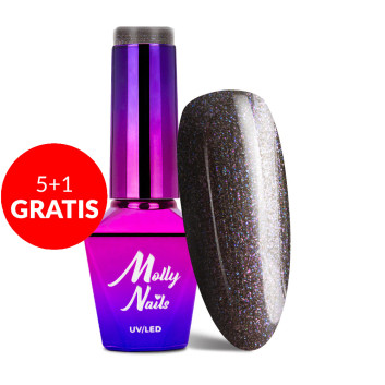 5+1gratis Lakier hybrydowy Molly Nails Wedding Dream & Champagne Magnum 8g Nr 388