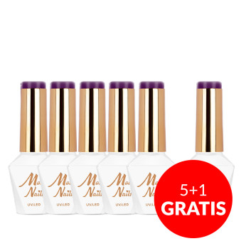 5+1gratis Lakier hybrydowy Molly Nails Energize Moon Dance HEMA/Di-HEMA Free 8g Nr 493