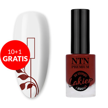 10+1gratis Lakier do stempli i blaszek NTN Premium bordowy 7ml Nr 100