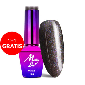 2+1gratis Lakier hybrydowy MollyLac Wedding Dream & Champagne Magnum 10g Nr 388