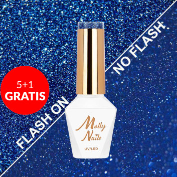 5+1gratis Lakier hybrydowy Molly Nails Duo Flashing Lights Made In Heaven HEMA/Di-HEMA Free 8g Nr 602