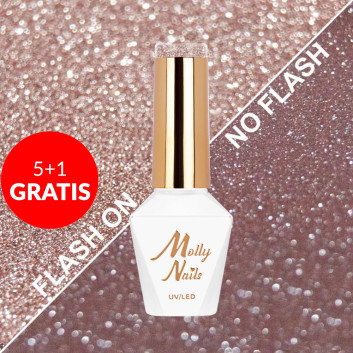 5+1gratis Lakier hybrydowy Molly Nails Duo Flashing Lights Metamorphosis HEMA/Di-HEMA Free 8g Nr 607