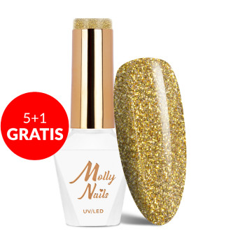 5+1gratis Lakier hybrydowy Molly Nails Story Time Secret Sights HEMA/Di-HEMA Free 8g Nr 621