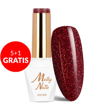 5+1gratis Lakier hybrydowy Molly Nails Story Time Bright Side HEMA/Di-HEMA Free 8g Nr 624