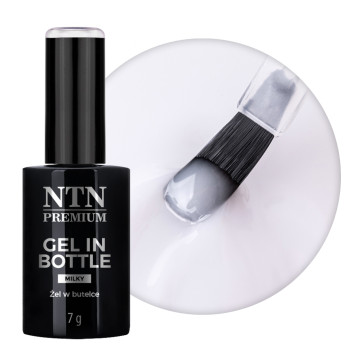 Żel budujący w butelce z pędzelkiem Gel in Bottle NTN Premium Milky 7g