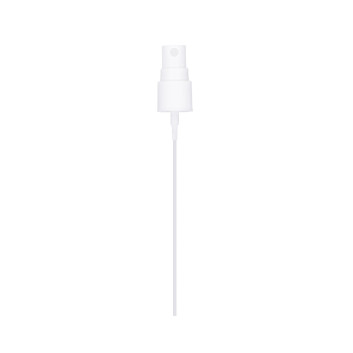 Atomizer biały PP karbowany z nasadką