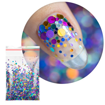 Ozdoba do paznokci Pop-Up! Piegi Confetti Dropsy Kropki Kółeczka Princess Nails Nr 8 20g