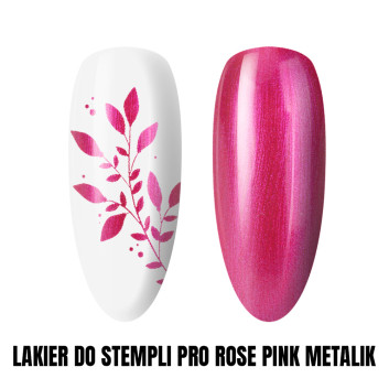 Lakier do stempli PRO Rose Pink Metalik 1kg