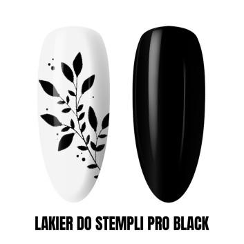Lakier do stempli do zdobień do blaszek do szybkich zdobień Pro Stamping 1 kg Black