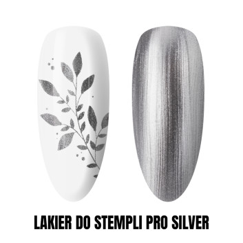 Lakier do stempli do zdobień do blaszek do szybkich zdobień Pro Stamping 1 kg Silver