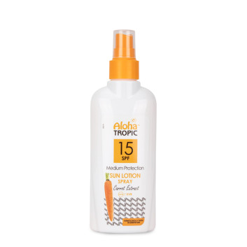 Balsam lotion do opalania w sprayu marchewkowy SPF15 Aloha Tropic 200ml
