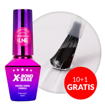 10+1gratis Baza wcierka baza zwiększająca przyczepność manicure pedicure X-Bond Base MollyLac HEMA/Di-HEMA Free 10 gram