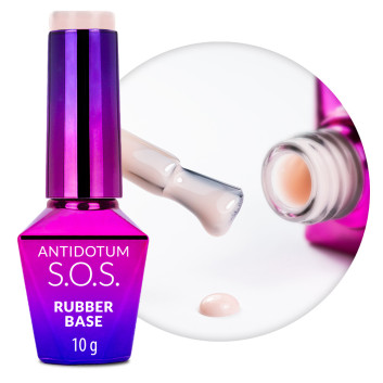 Baza kauczukowa elastyczne paznokcie manicure pedicure do mocowania ozdób S.O.S. Antidotum Molly Nails Fluffy Marshmallow 10g