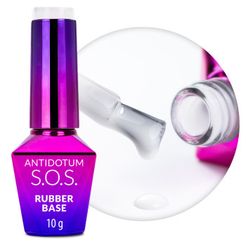 Baza kauczukowa elastyczne paznokcie manicure pedicure do mocowania ozdób S.O.S. Antidotum Molly Nails Milky Way 10g