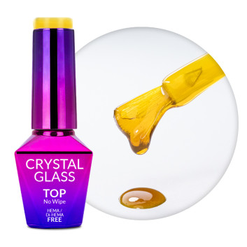 Top no wipe Molly Nails Crystal Glass Yellow HEMA/Di-HEMA Free 10g