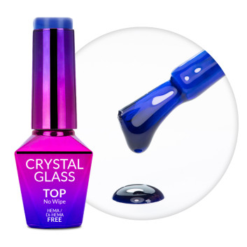 Top no wipe Molly Nails Crystal Glass Blue HEMA/Di-HEMA Free 10g