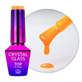 Top no wipe Molly Nails Crystal Glass Orange HEMA/Di-HEMA Free 10g