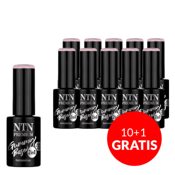 10+1gratis Baza średnio elastyczna kauczukowa Gummy Base 2in1 Ntn Premium No Excess HEMA i Di-HEMA free 5g Nr 2