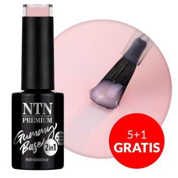5+1gratis Baza średnio elastyczna kauczukowa Gummy Base 2in1 Ntn Premium Puff Peach HEMA i Di-HEMA free 5g Nr 1