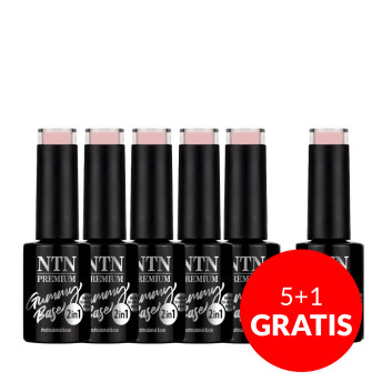 5+1gratis Baza średnio elastyczna kauczukowa Gummy Base 2in1 Ntn Premium Puff Peach HEMA i Di-HEMA free 5g Nr 1