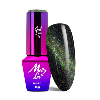Magnetyczny lakier hybrydowy z efektem kociego oka Cat Eye Flashing Magic MollyLac 10g Nr 152