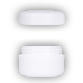 Słoik biały termos 30 ml i biała nakrętka komplet model 01