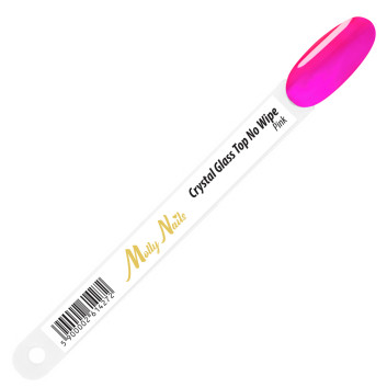 Wzornik patyczek Molly Nails Crystal Glass Top no wipe pink