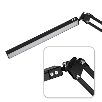 Lampka kosmetyczna biurkowa do manicure 12W czarna MT-328