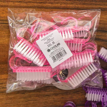 Szczoteczka do manicure i pyłu mała różowa 10szt