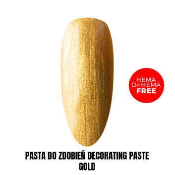 Pasta do zdobień Decorating Paste Nail Art Gold HEMA/Di-HEMA Free 1kg