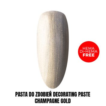 Pasta do zdobień Decorating Paste Nail Art Champagne Gold HEMA/Di-HEMA Free 1kg