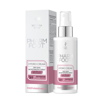 Nawilżający spray do suchej skóry 10% mocznika i humektanty Victoria Vynn Pharm Foot HYDRO CREAM 150ml
