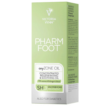 Skoncentrowany olejek regenerująco- łagodzący 75% oliwy mozonowanej i smocza krew Victoria Vynn Pharm Foot oxyZONE OIL 15ml