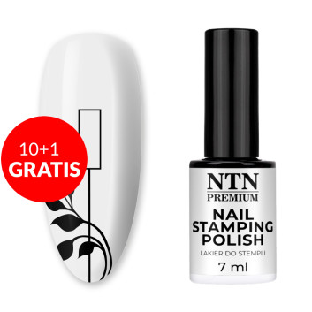 10+1gratis Lakier do stempli i blaszek NTN Premium czarny 7ml Nr 99
