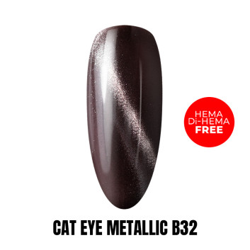 Lakier LED/UV Gel Polish Cat Eye Metallic B32 HEMA/Di-HEMA Free 1kg