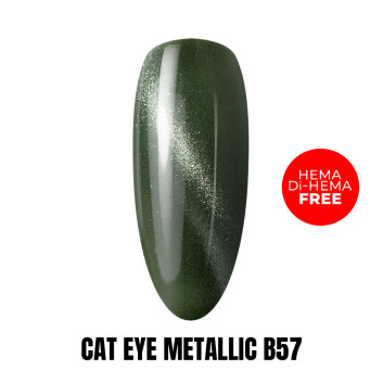 Lakier LED/UV Gel Polish Cat Eye Metallic B57 HEMA/Di-HEMA Free 1kg