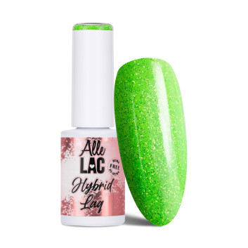 10+1gratis Lakier LED/UV Gel Polish Greens Flash Glitter Green AlleLac HEMA/Di-HEMA Free 6g
