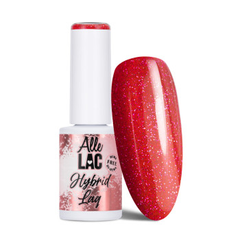 10+1gratis Lakier LED/UV Gel Polish Reds Flash Glitter Raspberry Allelac HEMA/Di-HEMA Free 6g