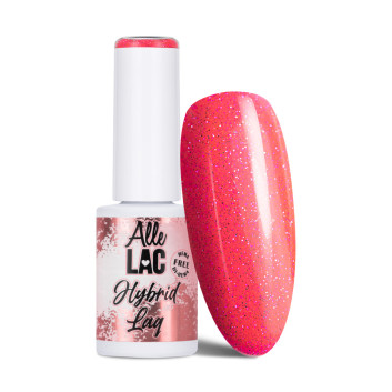 10+1gratis Lakier LED/UV Gel Polish Pinks Flash Glitter Pink AlleLac HEMA/Di-HEMA Free 6g