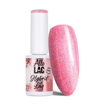 10+1gratis Lakier LED/UV Gel Polish Pinks Flash Glitter Light Pink AlleLac HEMA/Di-HEMA Free 6g