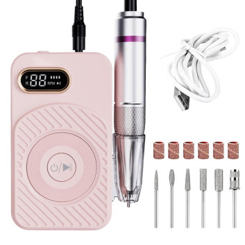 Frezarka do paznokci 50W No Name do manicure pedicure różowa 110