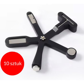 10sztuk Magnetyzer gwiazdka 6w1 do kociego oka czarny
