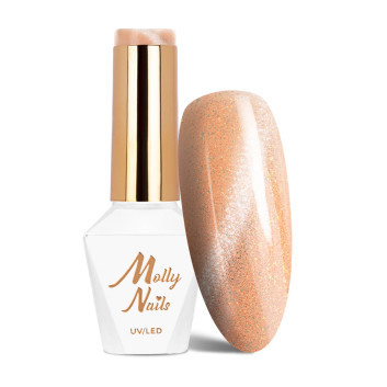 Lakier LED/UV Gel Polish Oranges Cat Eye Pastel Nr 180 Molly Nails HEMA/Di-HEMA Free 8g