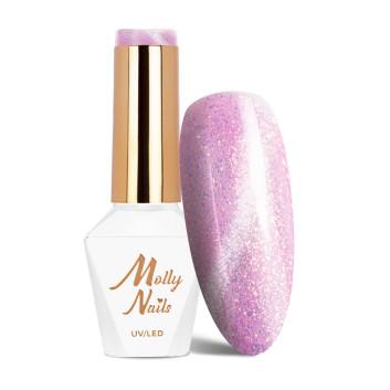 Lakier LED/UV Gel Polish Pinks Cat Eye Pastel Nr 182 Molly Nails HEMA/Di-HEMA Free 8g