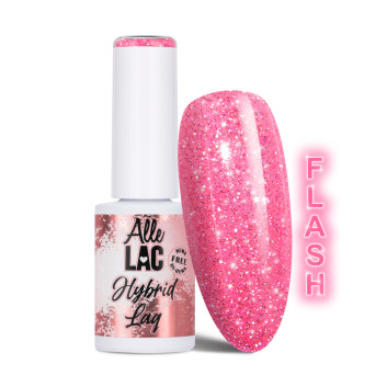 Lakier LED/UV Gel Polish Pinks Flash Glitter Light Pink AlleLac HEMA/Di-HEMA Free 6g