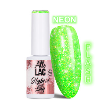 Lakier LED/UV Gel Polish Greens Flash Glitter Green AlleLac HEMA/Di-HEMA Free 6g
