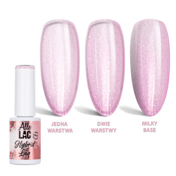 Lakier LED/UV Gel Polish Pinks Blush Glitter AlleLac HEMA/Di-HEMA Free 6g