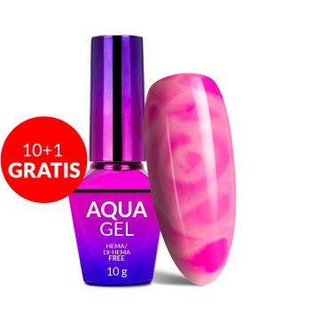 10+1gratis Aqua Gel żel do zdobień na mokro, efekt blooming MollyLac HEMA/Di-HEMA free 10g