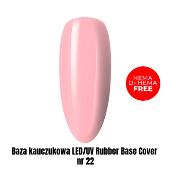 Baza kauczukowa LED/UV Rubber Base Cover nr 22 HEMA/Di-HEMA Free 1kg