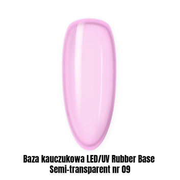 Baza kauczukowa LED/UV Rubber Base Semi-transparent nr 09 1kg